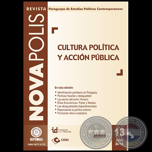 CULTURA POLÍTICA Y ACCIÓN PÚBLICA - NOVAPOLIS - REVISTA DE ESTUDIOS POLÍTICOS CONTEMPORÁNEOS Nº 13 - JUNIO 2018